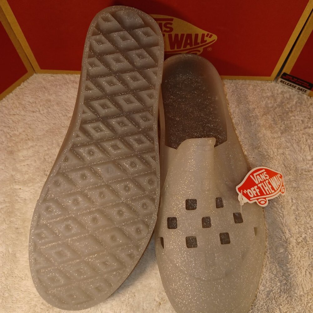 Vans  Unisex Mule T Slip On (Glitter Gray) VN0005V8GF - Picture 6 of 12